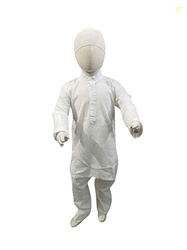 BookMyCostume Muslim Boy White Kurta Pyjama & Cap Indian State Fancy D