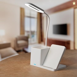 Lifelong LED Desk Lamp with Wireless Charging & Pen Holder | 3 Adjusta