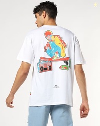 BUDA JEANS CO Men Graphic Print Relaxed Fit Crew-Neck T-Shirt