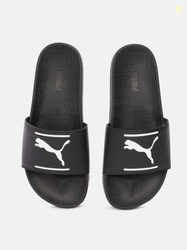 Puma Unisex Black Printed Leadcat FTR Comfort Sliders