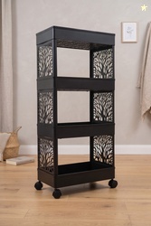 Surety for Safety Shelf Organizers (Black, Plastic)