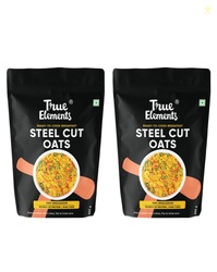 True Elements Steel Cut Oats 500 g*2 - Diabetic Friendly | High in Pro