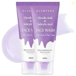 Glamveda Glycolic Acid & 0.05% ww Salicylic Acid Anti Acne Face Wash (
