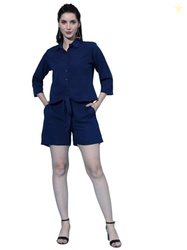 Women 3-piece Coord Set | Shrirt and Short Dress |