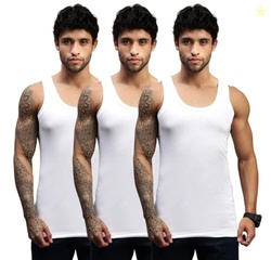 Lux Nitro Ultima Mens Premium Cotton Vest| Feather-Soft, Breath-Light,