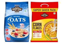 Birla Morton Corn Flakes 500 Gm & Oats 100% Natural 500 Gm Pack of 2