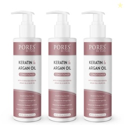 PORES Be Pure Hair Conditioner with Hydrolyzed Keratin, Argan & Olive 