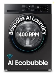 Samsung 9 kg, 5 star, AI EcoBubble, Super Speed, Wi-Fi, Hygiene Steam 