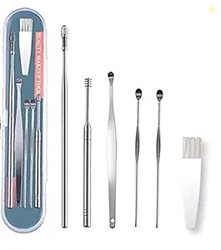 Ear Wax Cleaner Resuable Ear Cleaner Earpick Tool Set with Storage Box