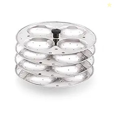 Komal Stainless Steel Idly Stand Suitable for Outer Lid Cooker4x4 Plat