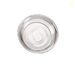 Neelam Stainless Steel 5.5 22G Diamond Halwa Plate 11 cm, Silver