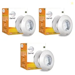 wipro Polycarbonate Garnet 2W Led Integrated Spotlight | Cool White (6