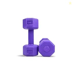 AIVIN Coregrip 1.0 PVC Dumbbells I Set of 2 (2kg Each) I Hexagonal No-