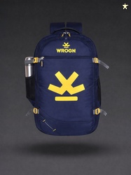 WROGN Unisex Brand Logo Backpack with Compression Straps