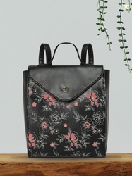 Caprese Snow Women Black Medium Backpack