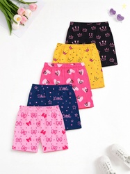 YK X Trampoline Kids Pack of 5 Printed Shorts