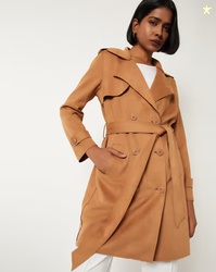 MAX Women Textured Trench Coat