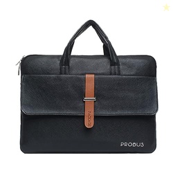 Probus Canvas Messenger Laptop Sleeve Case Cover Bag for Men/Women Bla