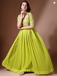 Fashionuma Women Embroidered Georgette Kurta