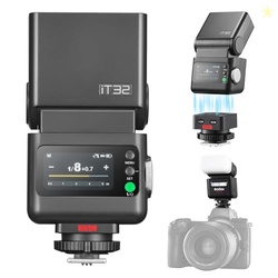 Godox iT32 TTL HSS Flash for Canon with X5-C Trigger, 1/80000s HSS 2.4