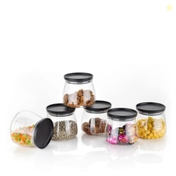 Sulfar Crystal Clear Matka Shaped Glass Jar with Air Tight and Leak Pr