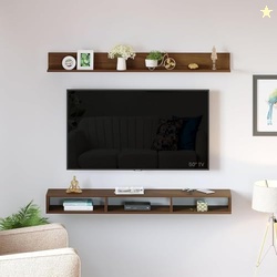 Furniture Cafe Wood Wall Mount TV Entertainment Unit with Shelf for Sh