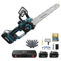 Lifelong 21V Cordless Chainsaw Machine | Brushless Motor | 12 Guide Ba