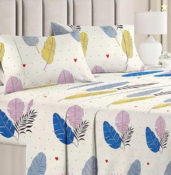 BSB HOME 100% Cotton Double Bed Bedsheet Set | 144 TC Soft & Breathabl