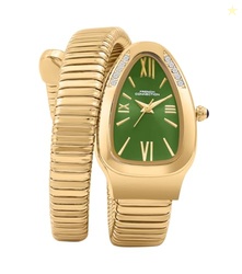 French Connection Eternelle Curve | Green Dial with Rose Gold Case | F