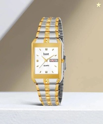 hsnt Premium Two-Tone Metal Bracelet Analog Watch  - For Men HT-9...mo