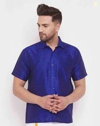 VASTRAMAY Solid Short Sleeve Shirt