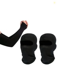 Balaclava Face Mask Pack of 2 Black Stretchable Helmet Inner Cover for
