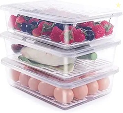 Raawan Fridge Storage Boxes (Pack of 1)Fridge Organizer with Removable