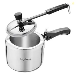 Lifelong 2L Stainless Steel Pressure Cooker | Inner Lid Design with Si