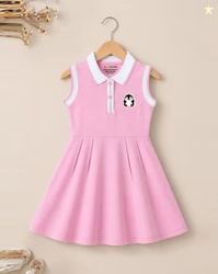 TRAMPOLINE Girls Collar-Neck A-Line Dress
