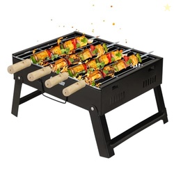 Chefman Mini Portable Table Top Charcoal Barbeque Grill for Outdoor Co