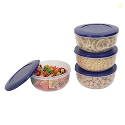 Cutting EDGE 900ml Eco-Storage Plastic Container & Organizer Set of 4 