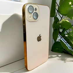 ICONICMOBILE Back Cover for Apple iPhone 13 (Gold, Camera Bump Pr...mo