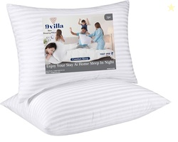 9villa Hollow Fiber Sleeping Pillow 41X61 CM (16X24 inch) Satin Strpe 