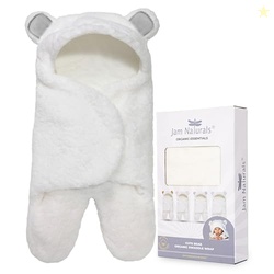 Jam Naturals-Cute Bear Organic Newborn Swaddle Wrap-Gender Neutral Sof