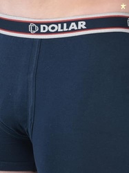 Dollar Bigboss Men's Pack of 5 Solid Combed Cotton Classy Trunk with F