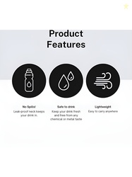 tyche enterprises Transparent Glass Water Bottle 1 ltr