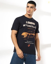 DNMX Men Graphic Print Regular Fit Crew-Neck T-Shirt