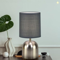 MAGIK Silver Shot LED Table Lamp (Nickel & Warm Grey Finish) | Include