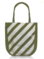 YK Striped Shopper Tote Bag
