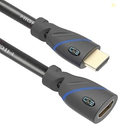 C & E 6 Feet [PACK OF-2] HDMI Extension Cable 4K HDMI Extender Male to