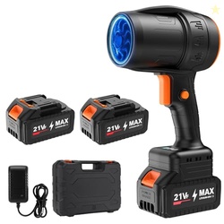 Electric Cordless Leaf Blower, 330,000 RPM Turbo Jet, 2 X 4.0 Ah Batte