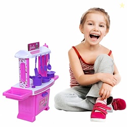 Toyzone Barbie Kitchen Set-45977|My Little Girls Toy|Kitchen Set for K