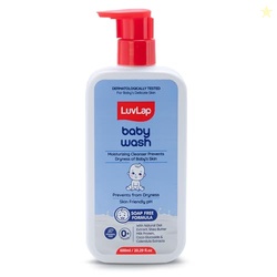 LuvLap Baby Wash - 600ml, with Milk Protein, Oatmeal, Shea Butter and 