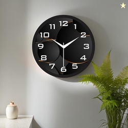 Sirohiya Analog 28 cm X 28 cm Wall Clock (Multicolor, With Glass,...mo